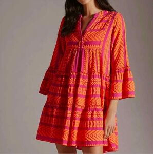 Devotion twins Ella short dress Fuschia/pink Orange XS